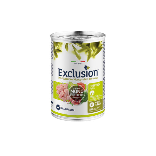 Exclusion dog 400gr adult all breeds monoproteico pollo